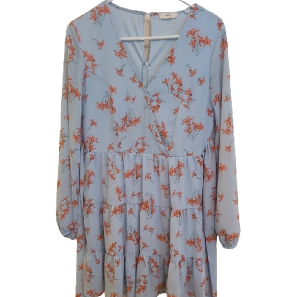 Entro Floral Long Sleeve/ Short Dress 